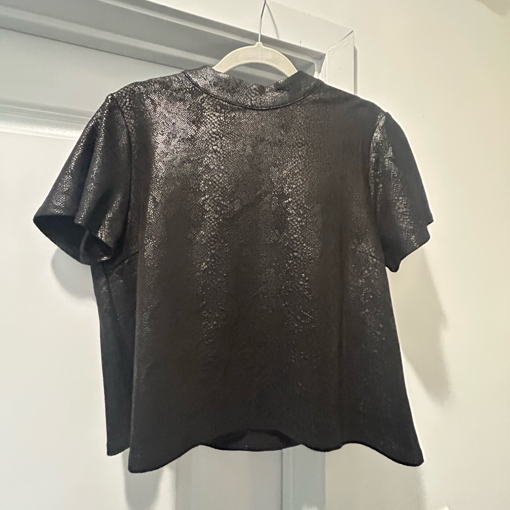 Black Snakeskin Top